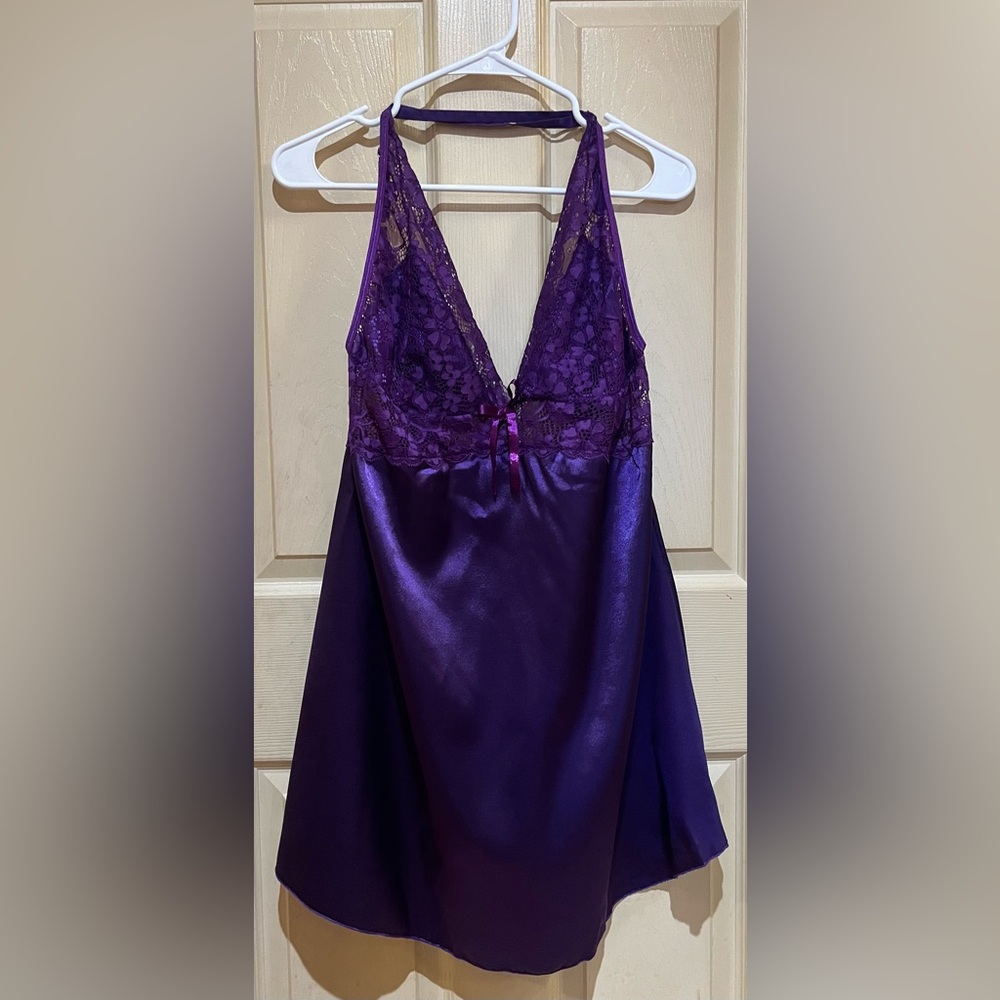 Luxurious Purple Lace Chemise, Size XL